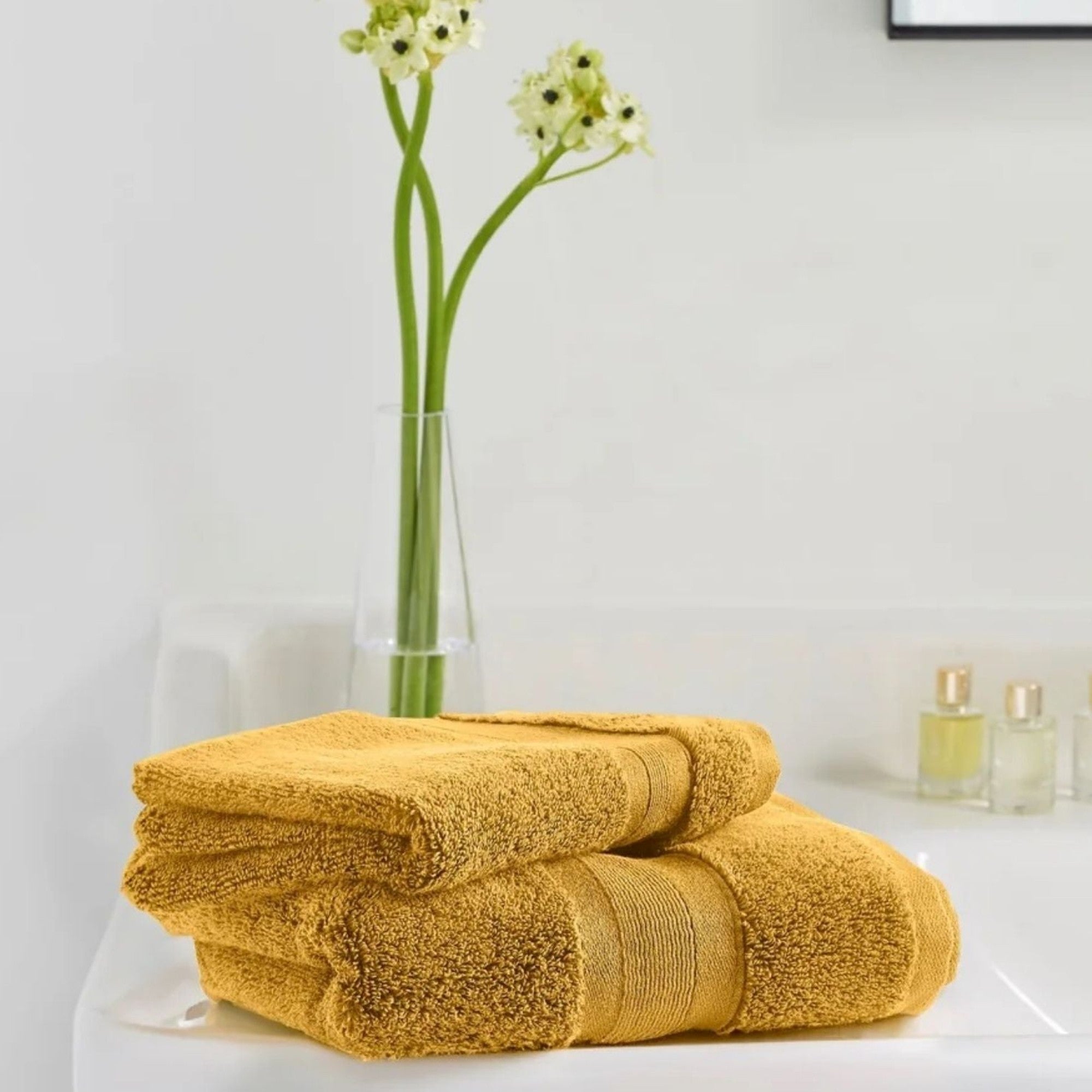 Jasper Conran "Zero Twist Cotton" Bath Towels Collection in Ochre