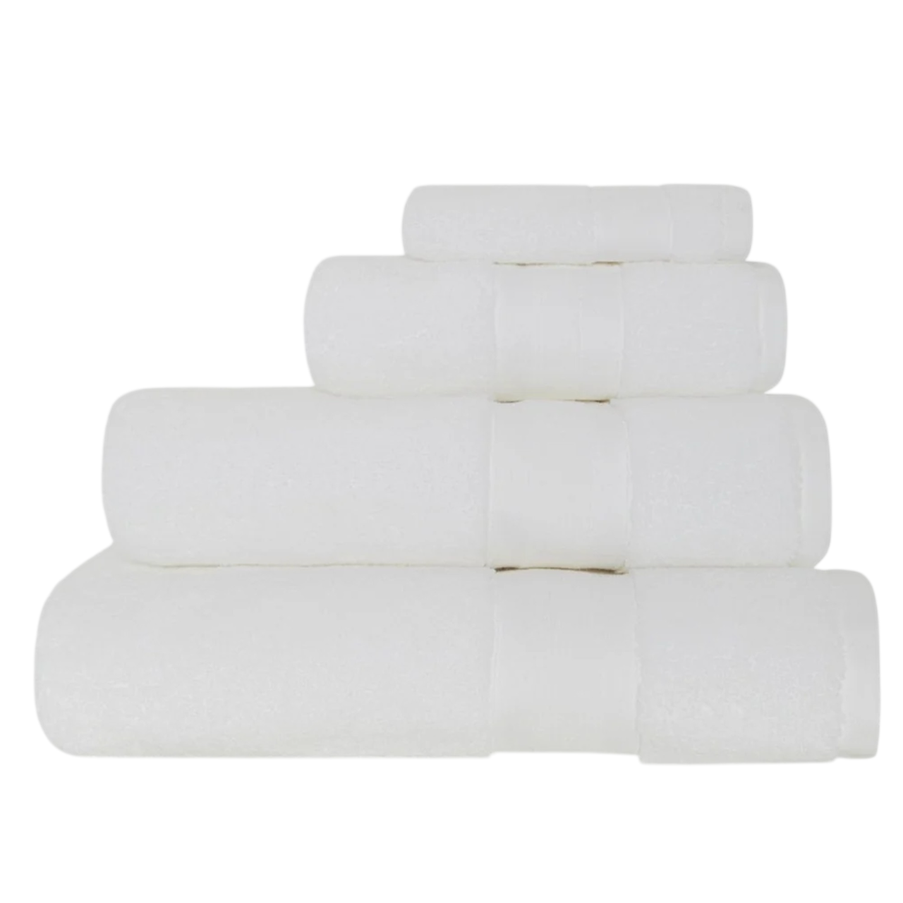 Zero Twist Cotton Bath Towels Collection in White