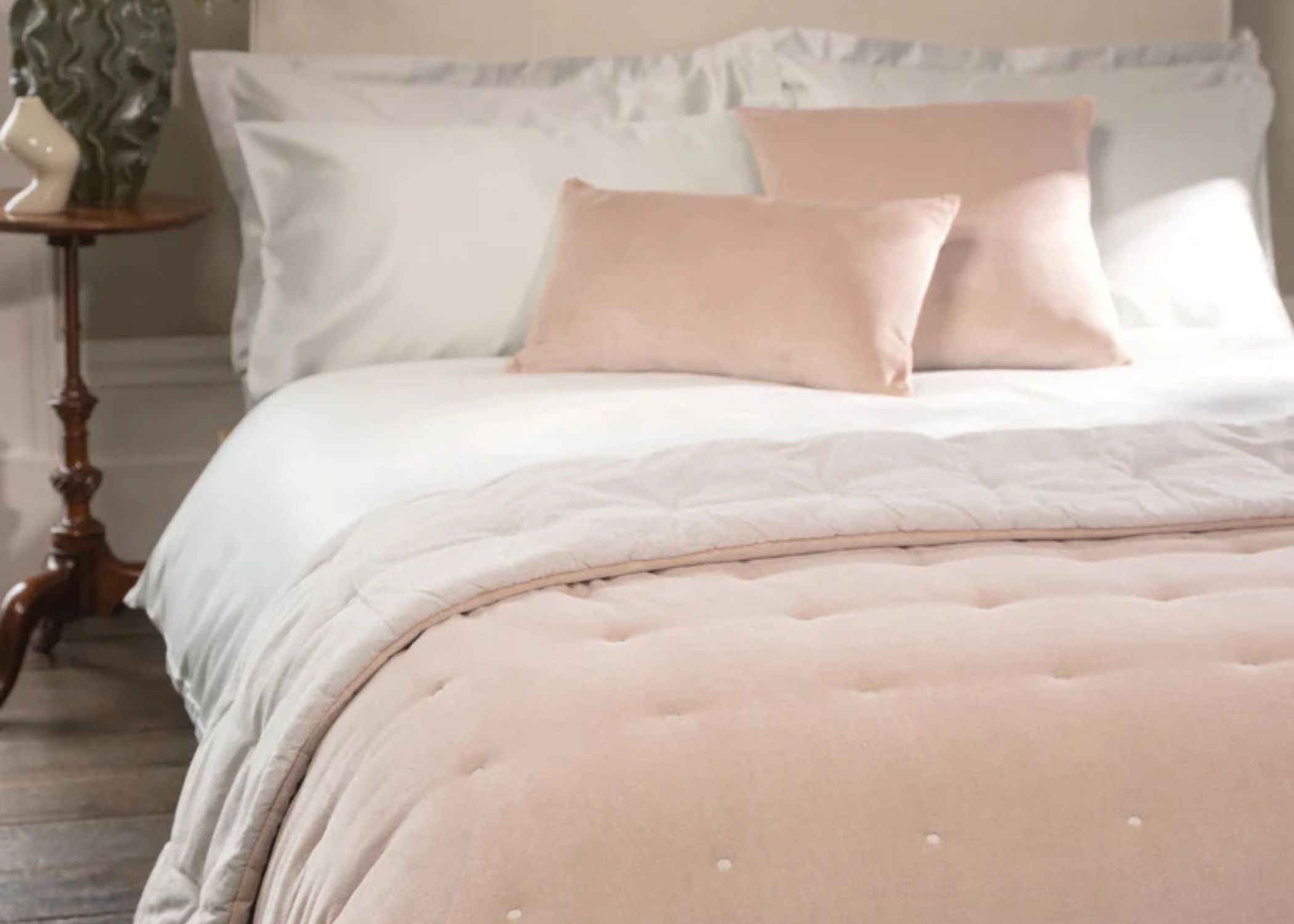 Christy "Jaipur" Throws in Dusky Pink