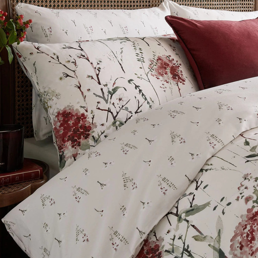Laura Ashley "Pallington Bloom" Duvet Cover Set in Ruby