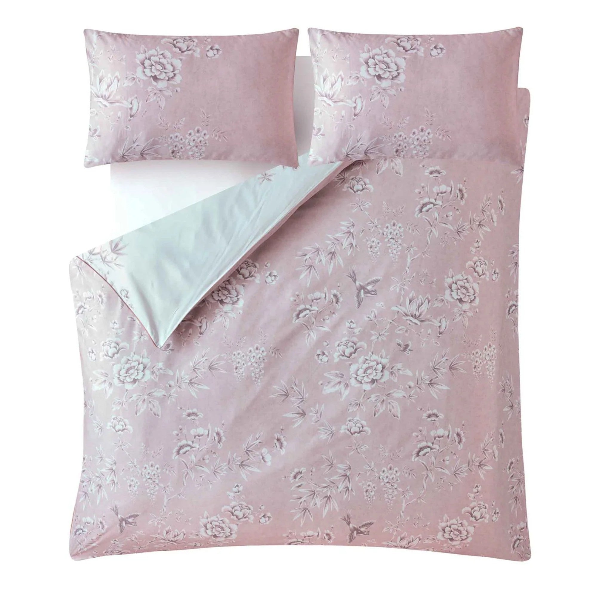 Laura Ashley "Rowsham" Duvet Cover Set in Dark Blush