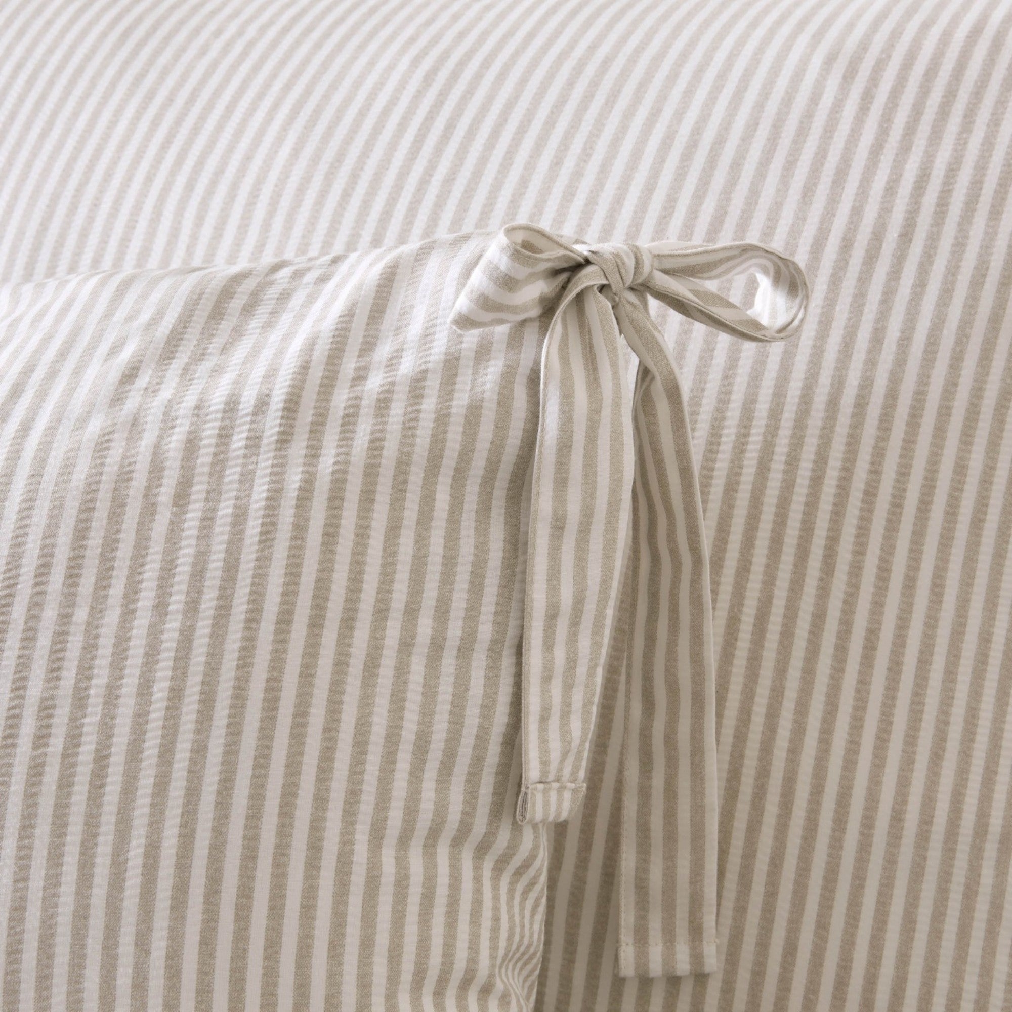 Cornish Stripe Duvet Cover Set in Natural