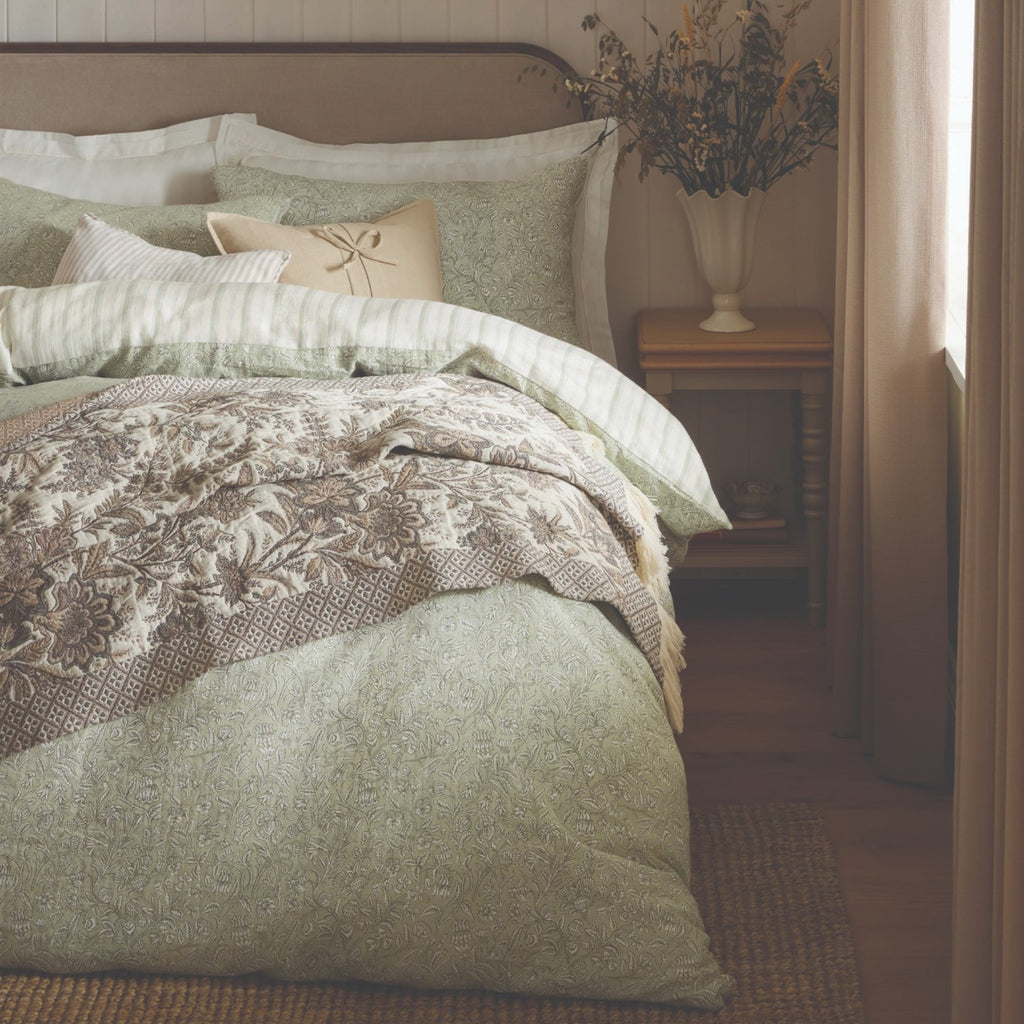 Elmdon Duvet Cover Set in Sage