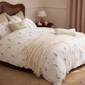 Elsie Bouquet Duvet Cover Set in Pale Cranberry