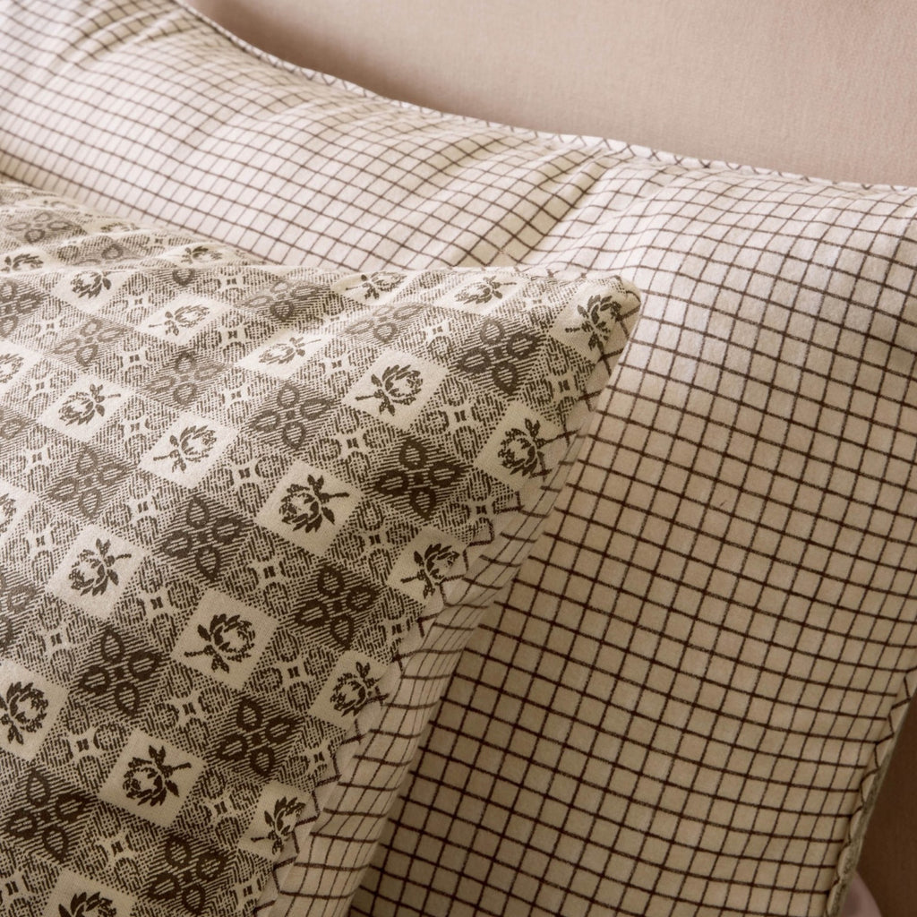 Hartley Check Duvet Cover Set in Dark Truffle Brown