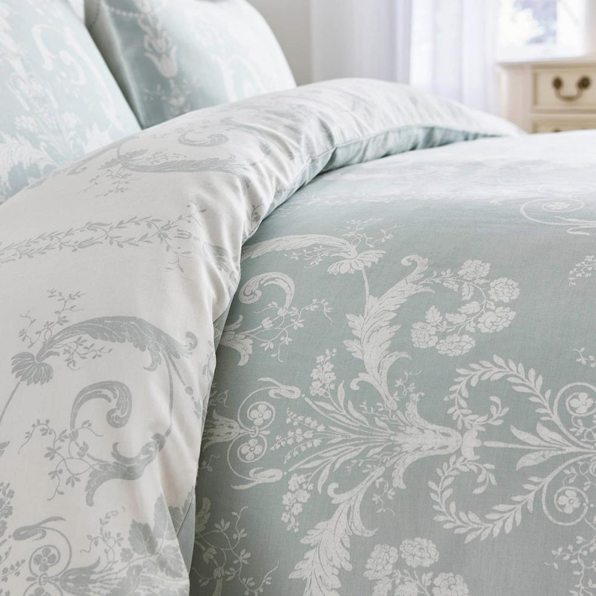 Josette Duvet Cover Set in Duck Egg