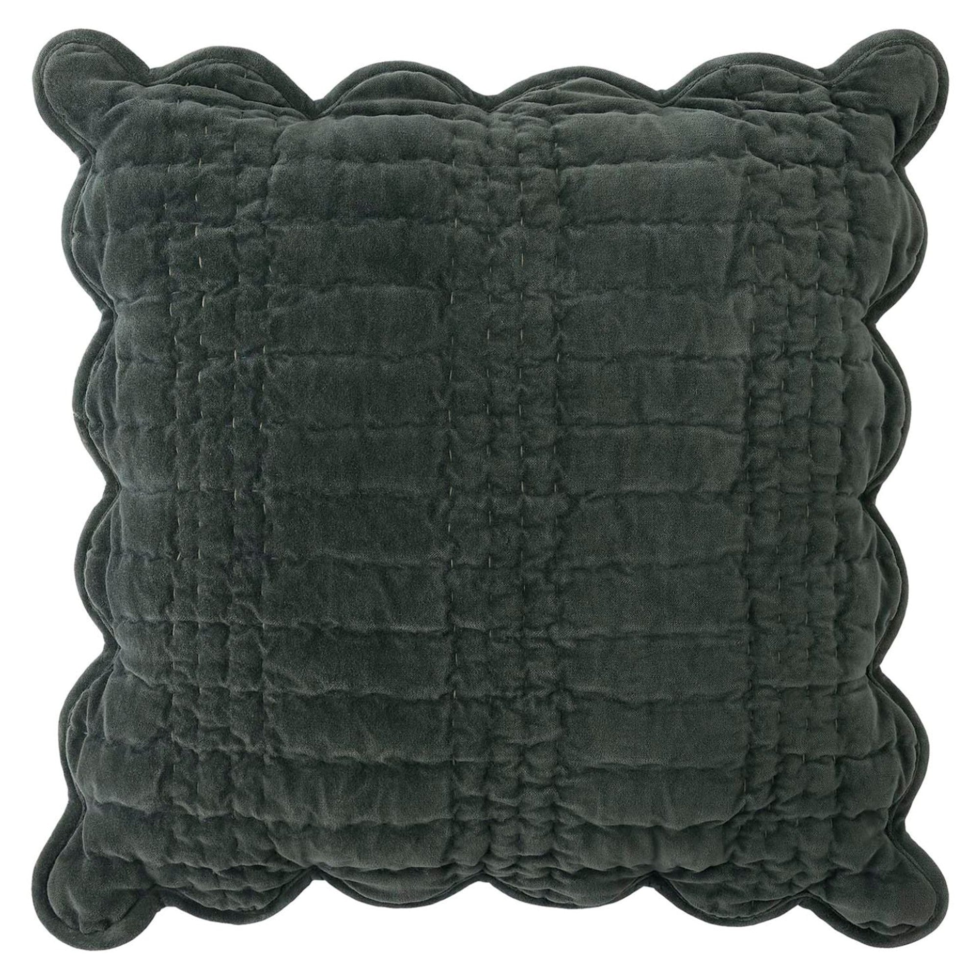 Scalloped Decorative Filled Cushion - 43 x 43 cm