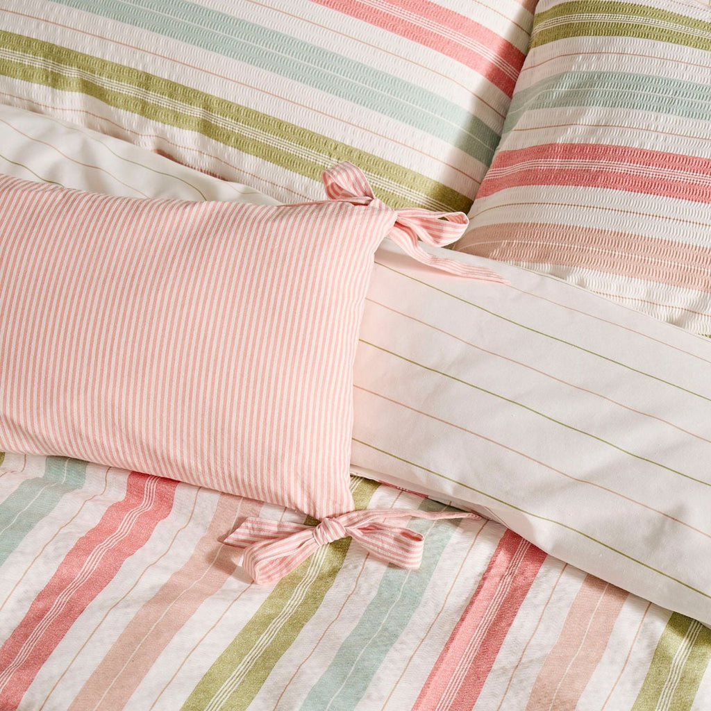 Sophie Stripe Duvet Cover Set in Pink