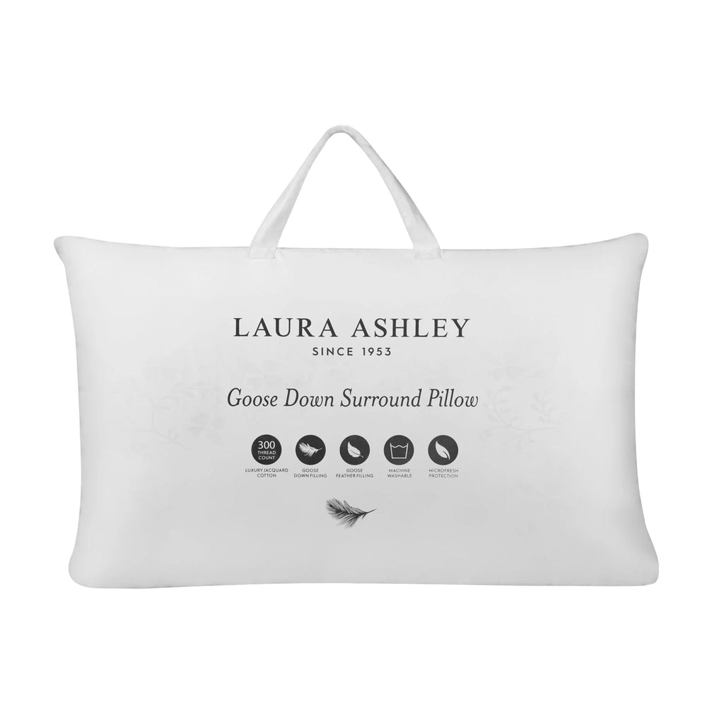 Superior Goose Down Surround Pillow in White