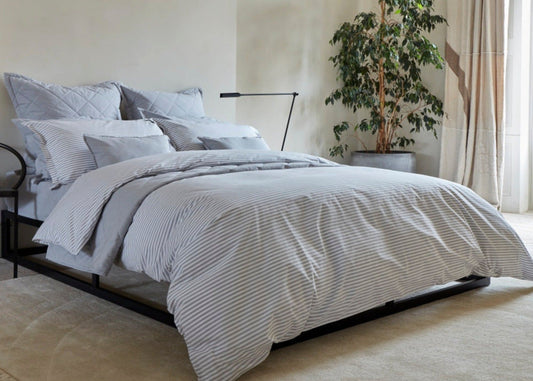 Christy "Lerwick Stripe" Duvet Cover Sets in Silver
