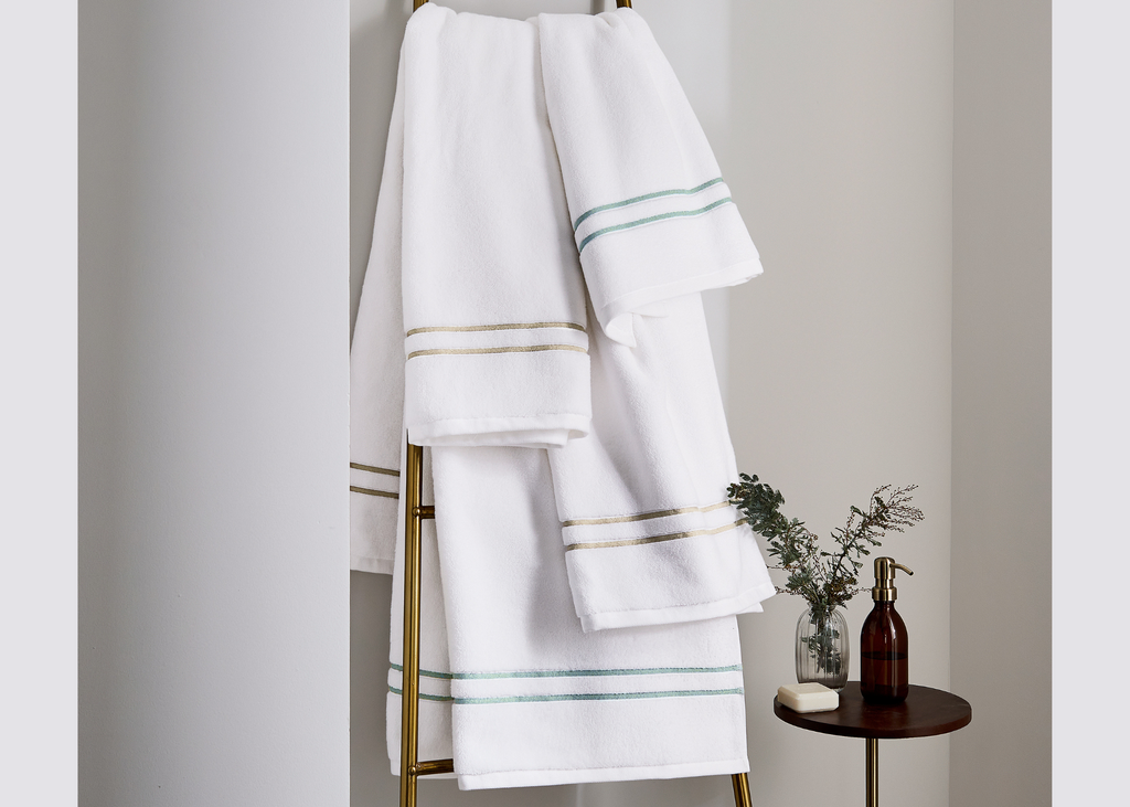 Bedeck of Belfast "Murano" Bath Towels in Celadon (Pale Green)