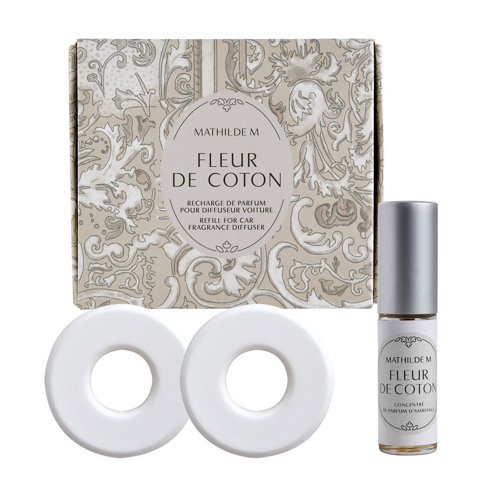 Mathilde "Fleur de Coton" Car fragrance diffuser refill Escapades Parfumées