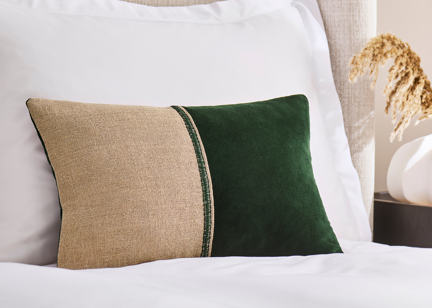 Christy "Menton" Decorative Filled Cushion in Forest Green
