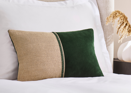 Christy "Menton" Decorative Filled Cushion in Forest Green