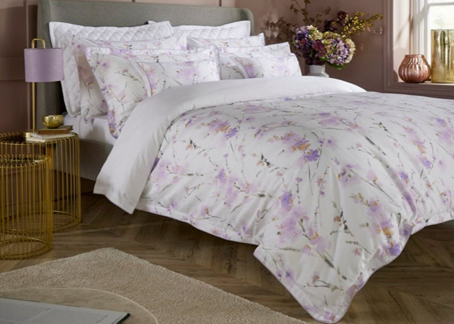 Christy "Mimosa" Duvet Cover Sets in Lilac
