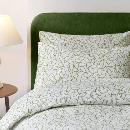 Jasper Conran "Mini Leaves" Duvet Cover Set in Spinach (Green)