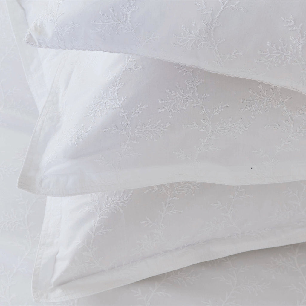 Murmur Bea Embroidery Duvet Cover Sets in White