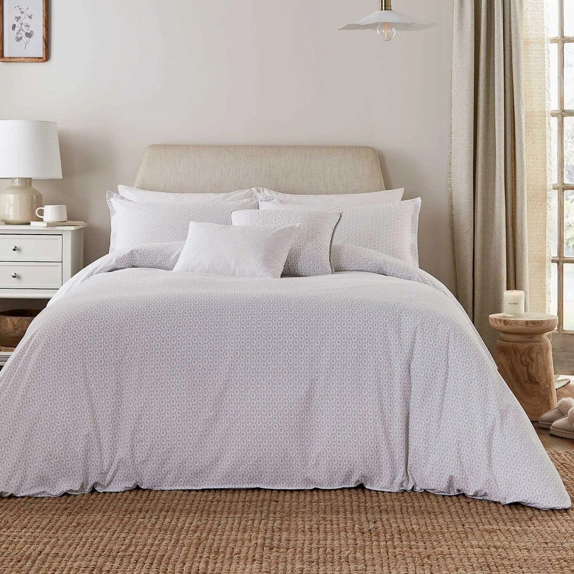 Murmur Florin Duvet Cover Set in Linen