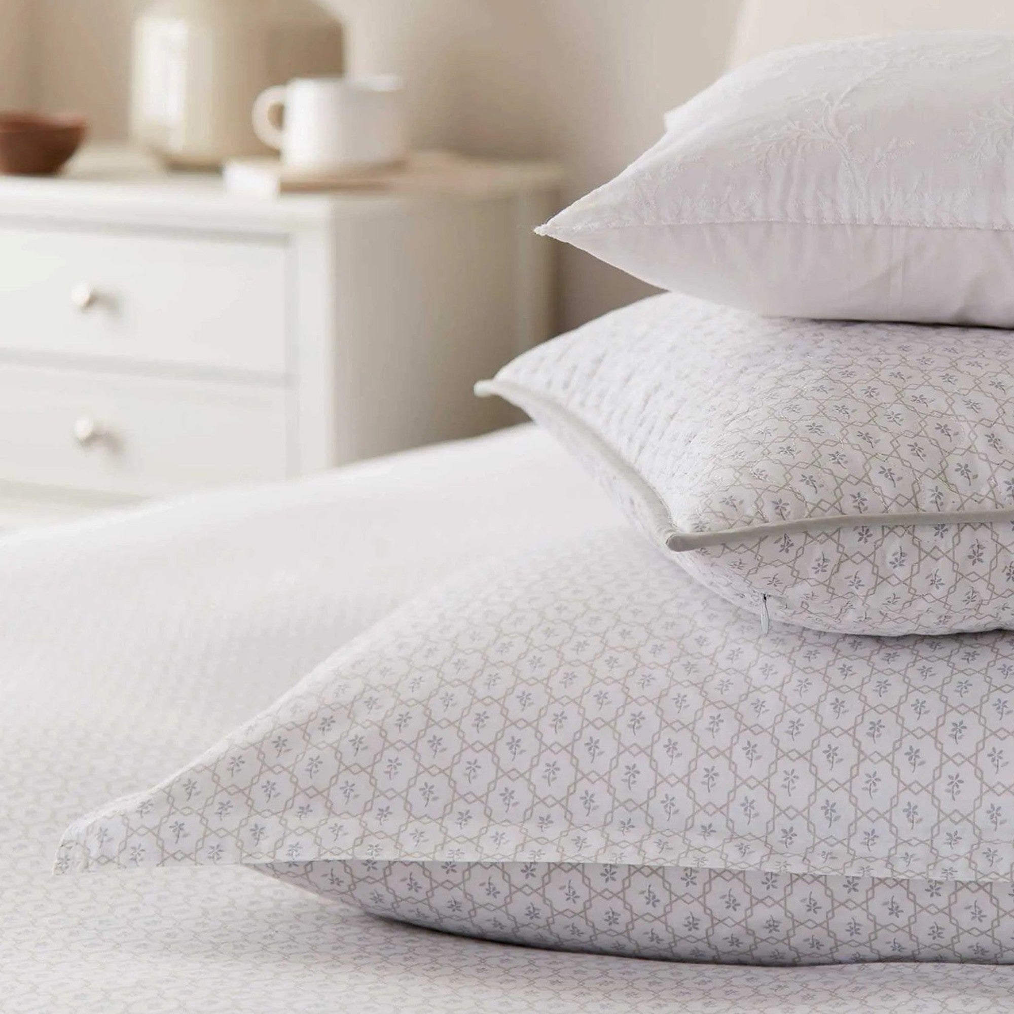 Murmur Florin Duvet Cover Set in Linen