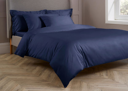 Christy "400 TC Sateen" Plain Dyed Sheets in Colour Navy