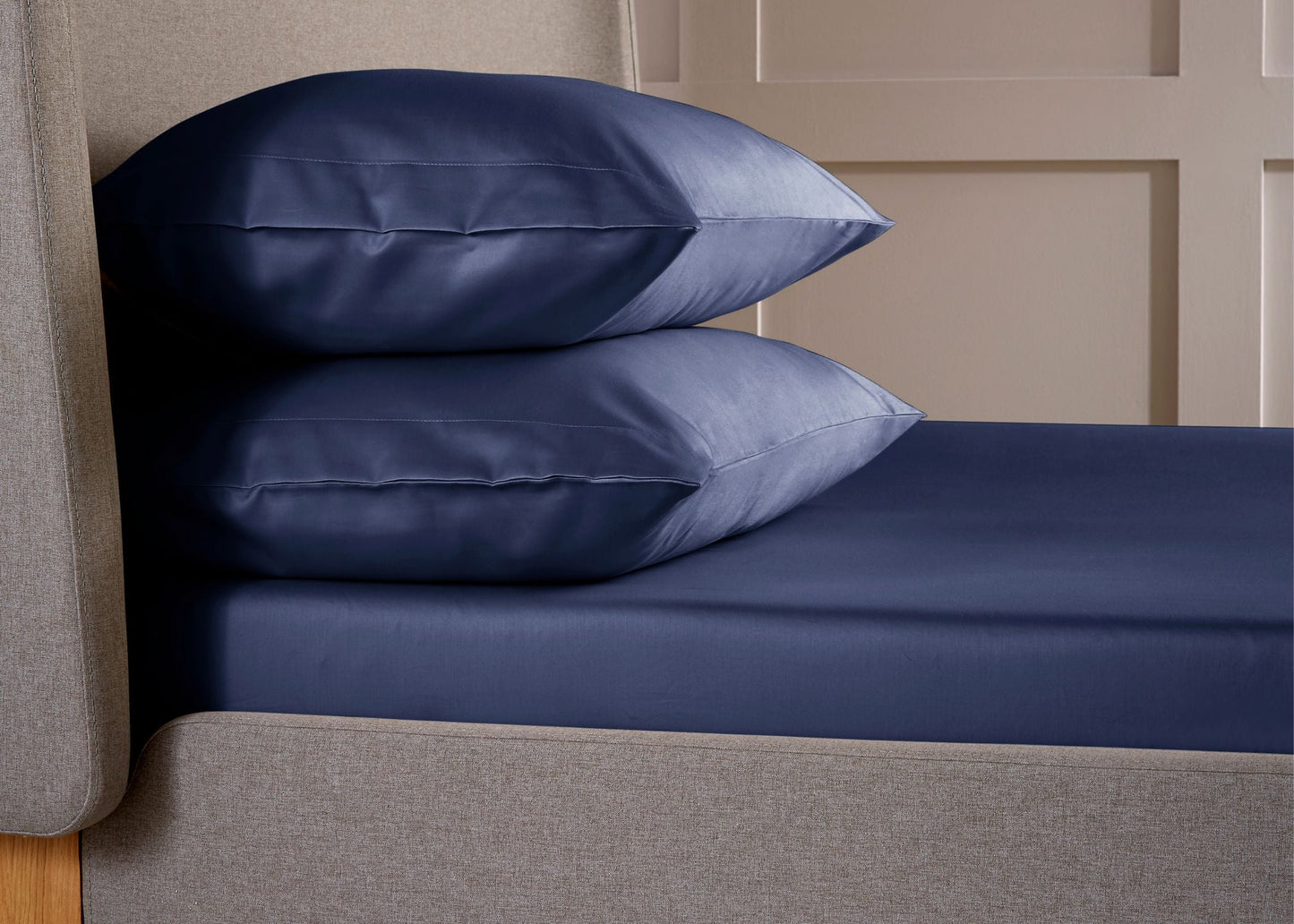 Christy "400 TC Sateen" Plain Dyed Sheets in Colour Navy