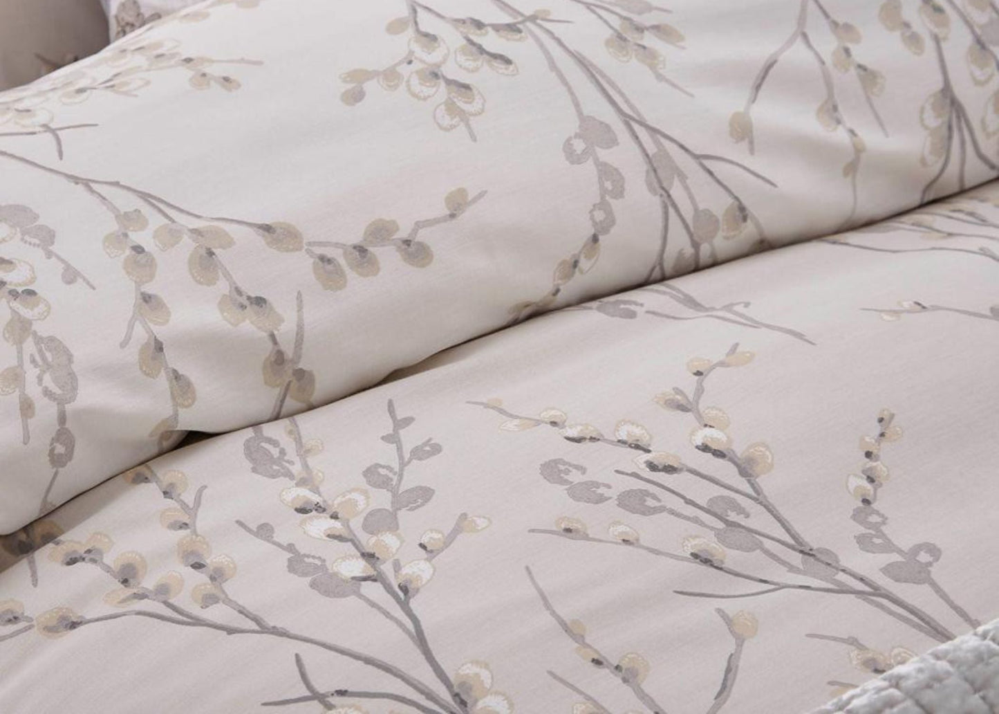 Laura Ashley "Pussy Willow" Duvet Cover Set in Dove Grey