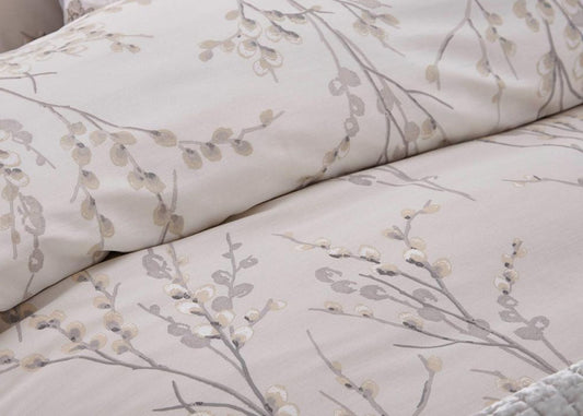 Laura Ashley "Pussy Willow" Duvet Cover Set in Dove Grey