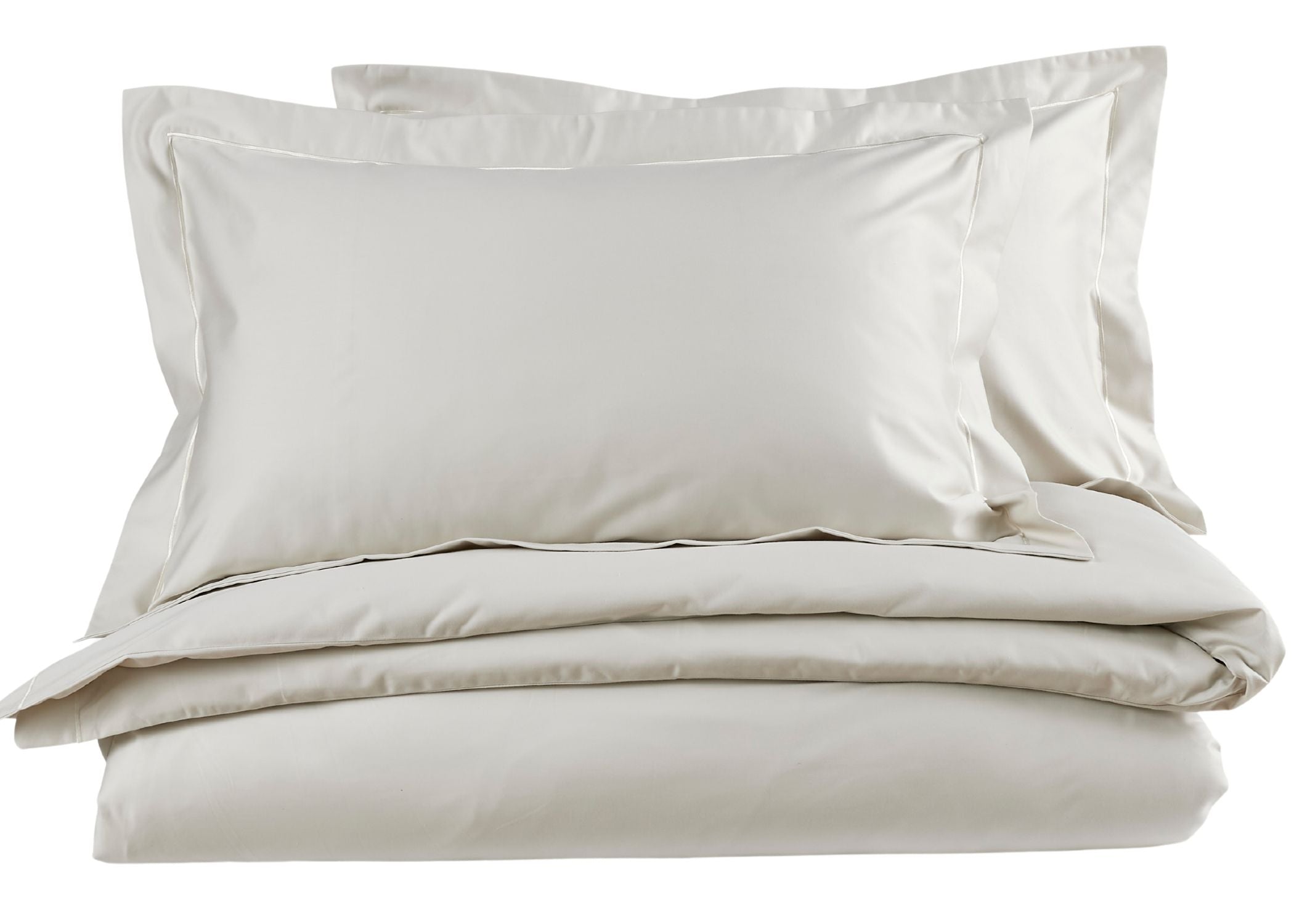 500TC Hygro Cotton Sateen Bed Linen with Parchment boarder Stitch