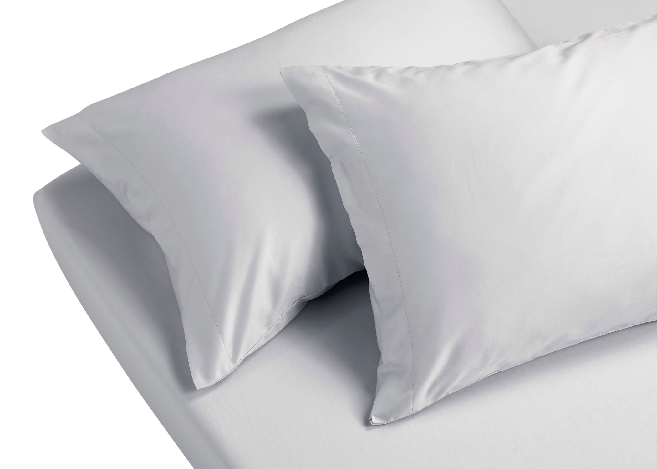 Christy "400 TC Sateen" Plain Dyed Sheets in Colour Platinum