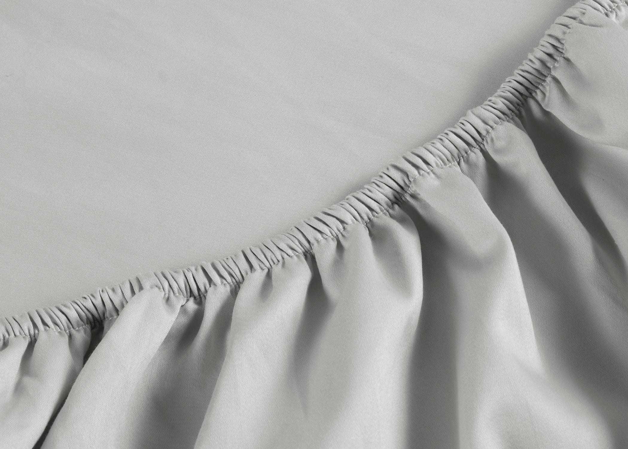 Christy "400 TC Sateen" Plain Dyed Sheets in Colour Platinum