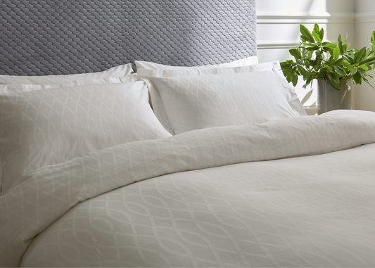 Bedeck of Belfast "Ravello" Duvet Cover Set in Chalk