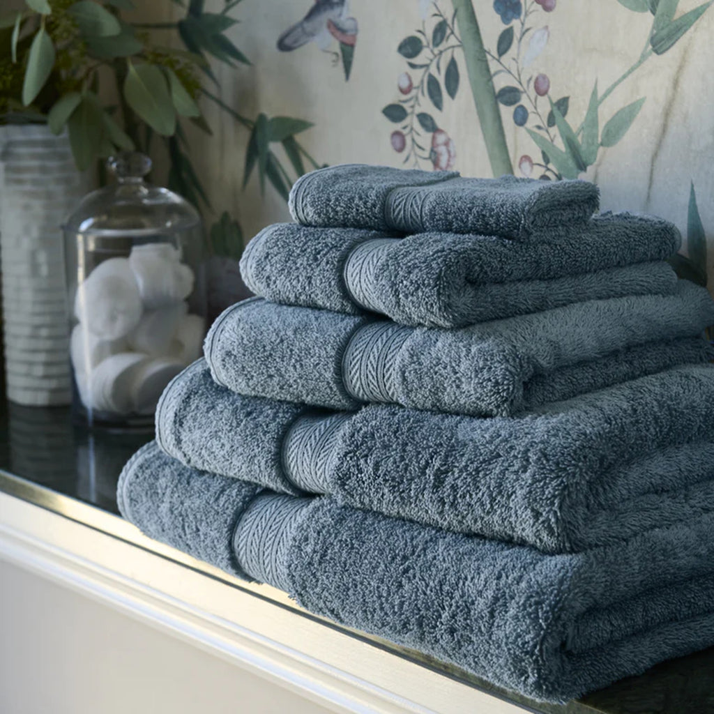 Renaissance Egyptian Cotton Bath Towels Collection in Denim