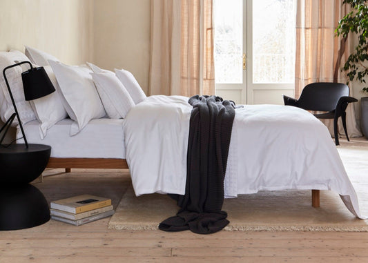 Christy "Riley" Duvet Cover Sets in White