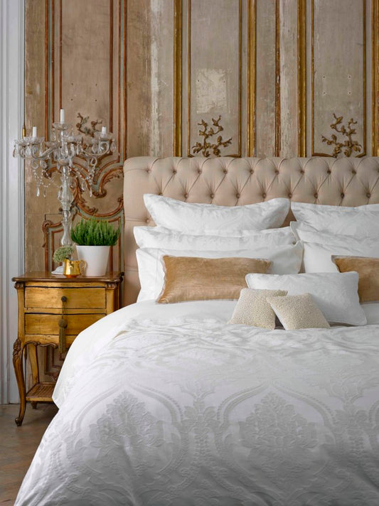 Christy "Rochester" Jacquard Bed Linen in White