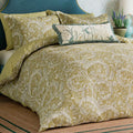 Sanderson "Tila Lime" Duvet Cover Set in Gold