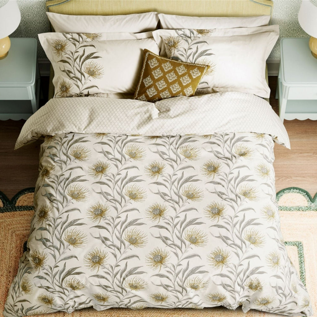 Catherinae Duvet Cover Set in Hay (Gold)