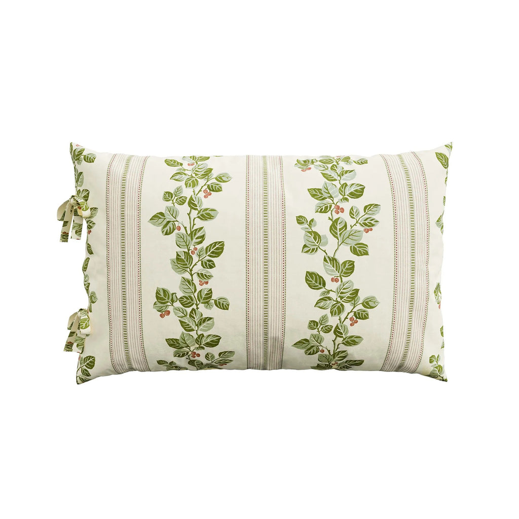 Cobnut Stripe Duvet Cover Set in Leaf Green
