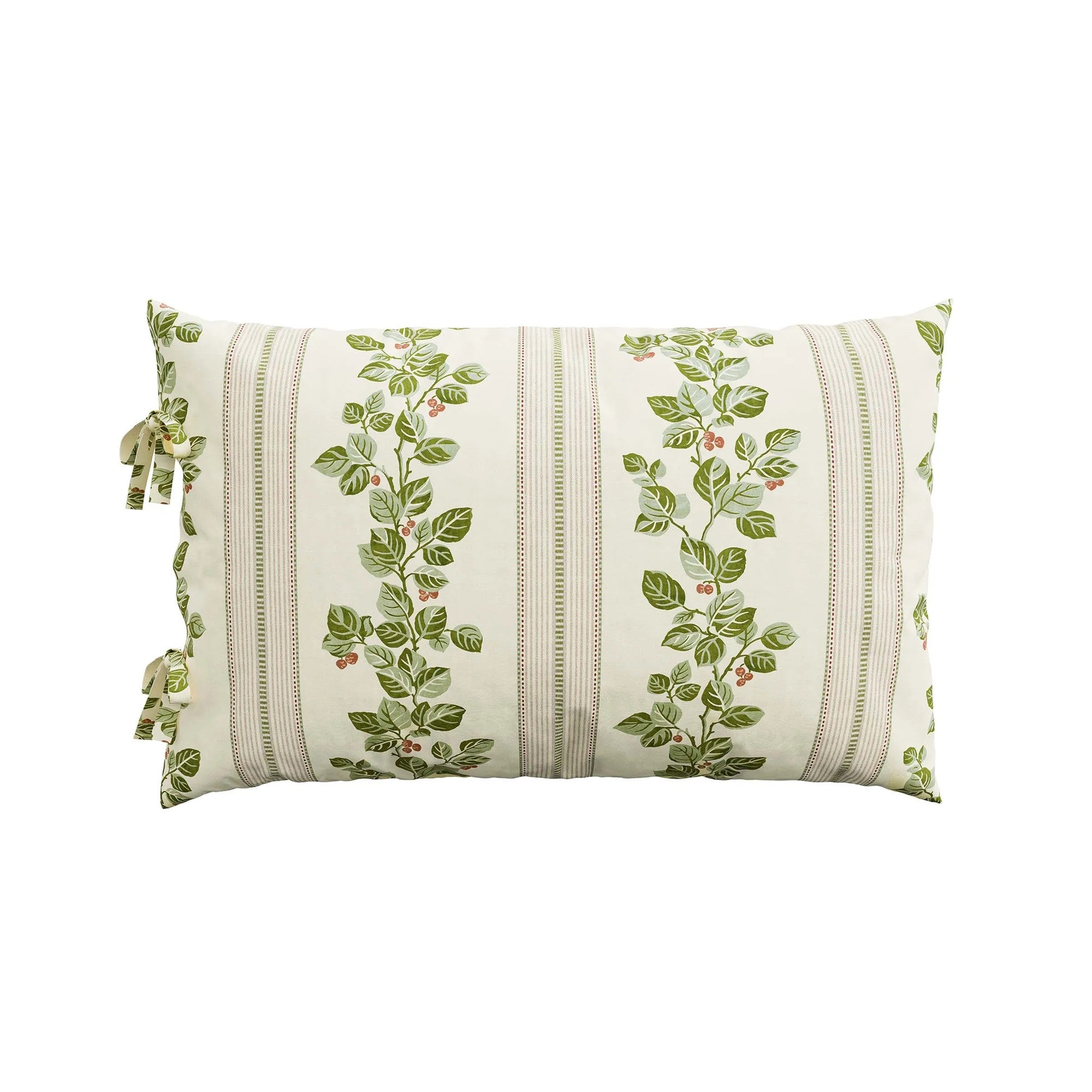 Cobnut Stripe Duvet Cover Set in Leaf Green