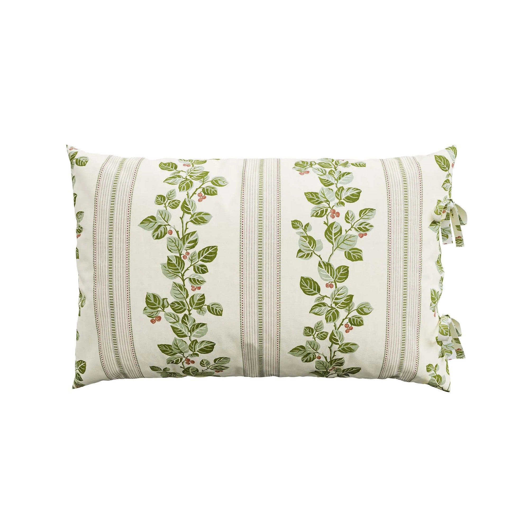 Cobnut Stripe Duvet Cover Set in Leaf Green