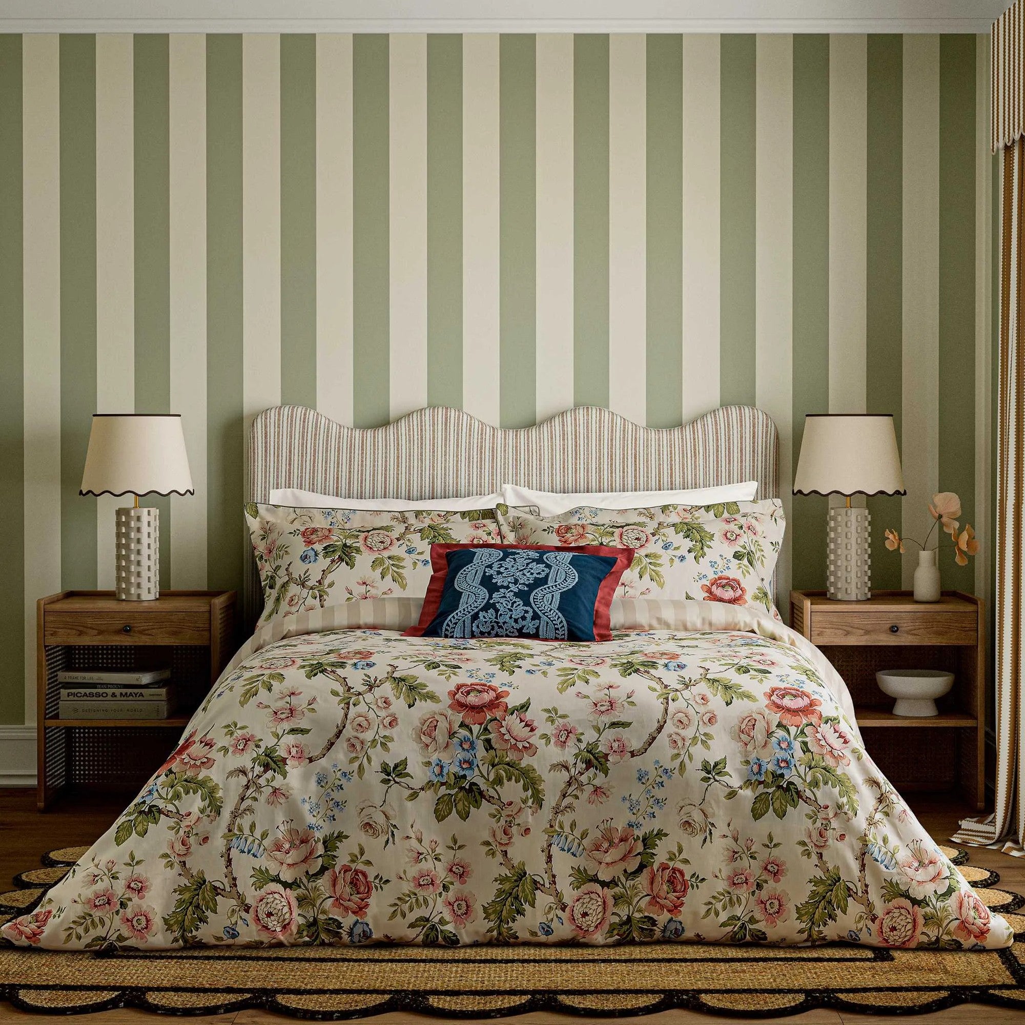Hykenham Duvet Cover Set in Rose & Sage