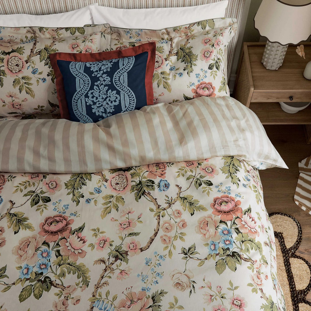 Hykenham Duvet Cover Set in Rose & Sage