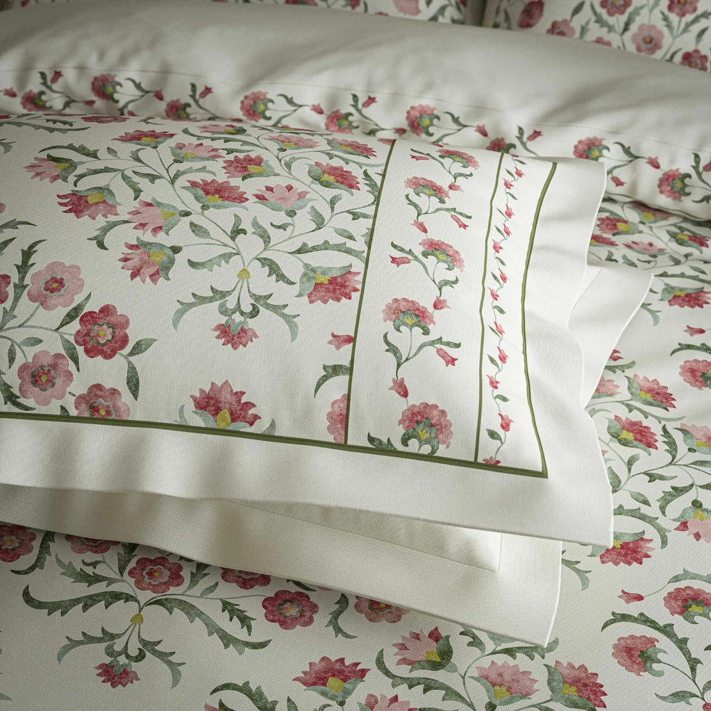 Ottoman Duvet Cover Set in Rose & Olive