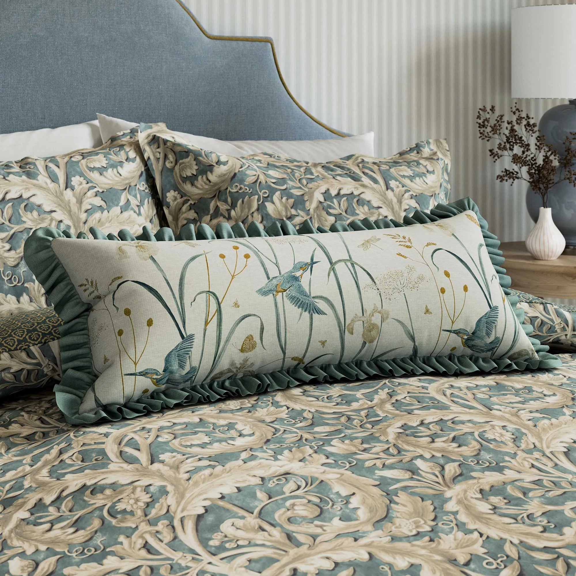 Tila Lime Duvet Cover Set in Soft Teal