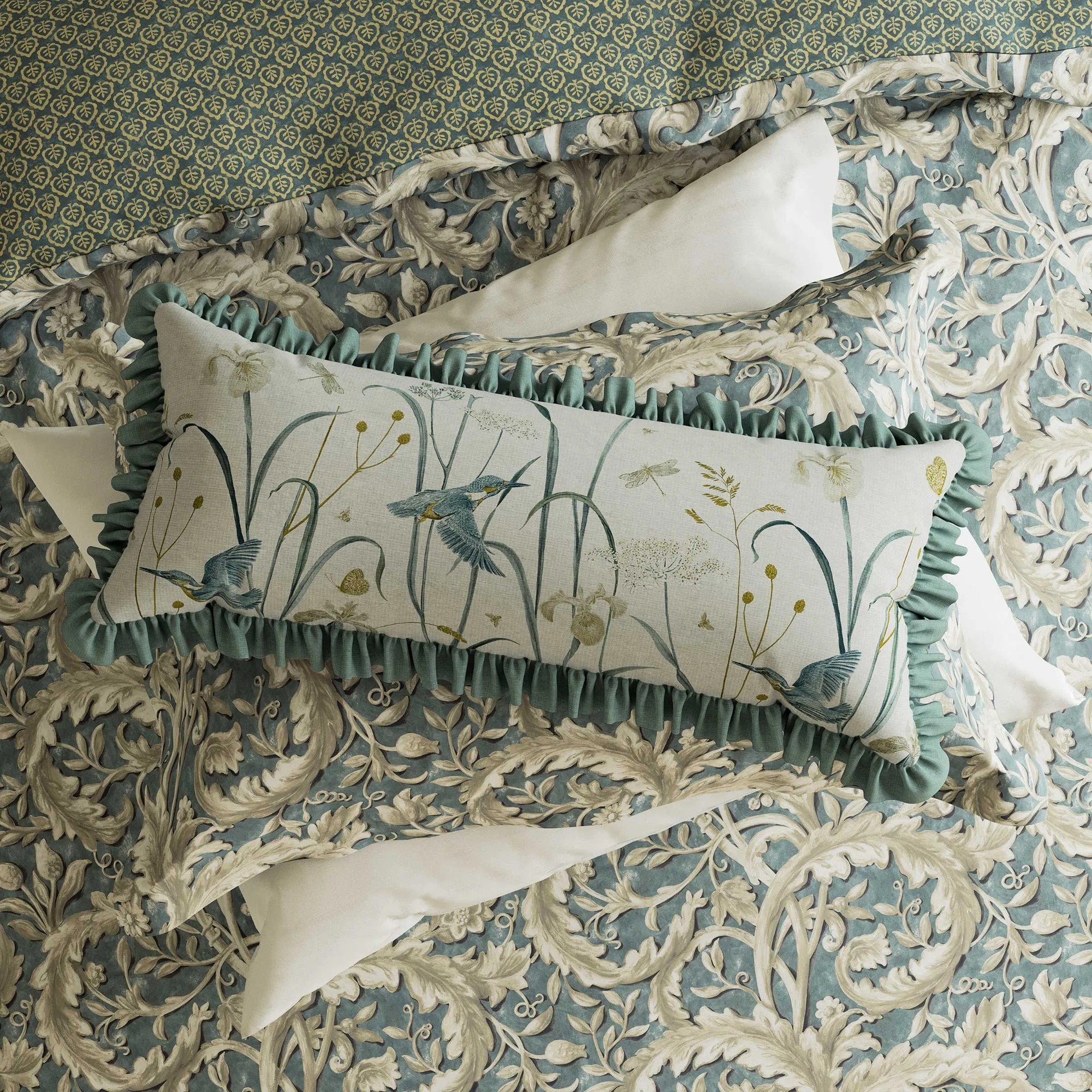 Tila Lime Duvet Cover Set in Soft Teal