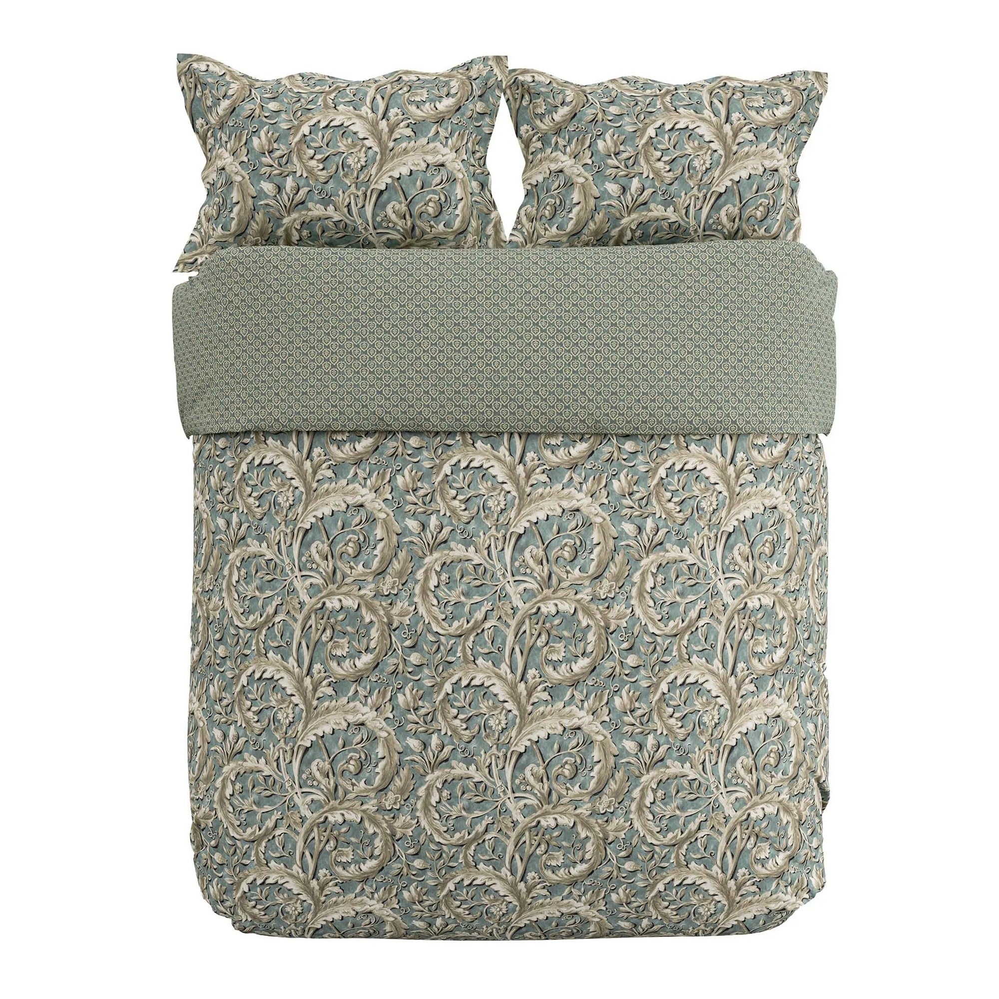 Tila Lime Duvet Cover Set in Soft Teal