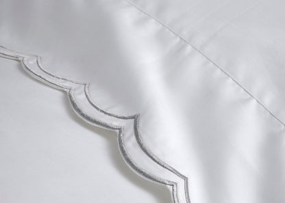 Christy "Scallop Edge" Duvet Cover Sets in Silver