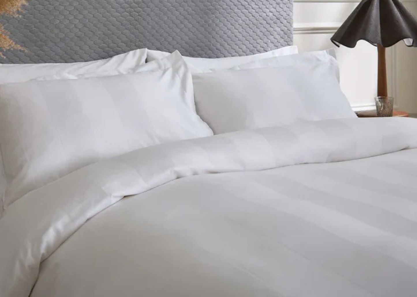 Bedeck of Belfast "Sierra Dobby" Duvet Cover Set in White