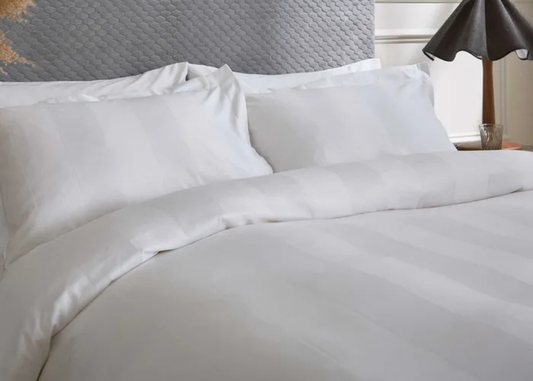 Bedeck of Belfast "Sierra Dobby" Duvet Cover Set in White