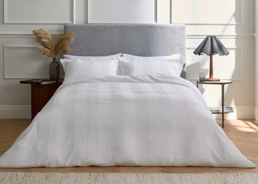 Bedeck of Belfast "Sierra Dobby" Duvet Cover Set in White