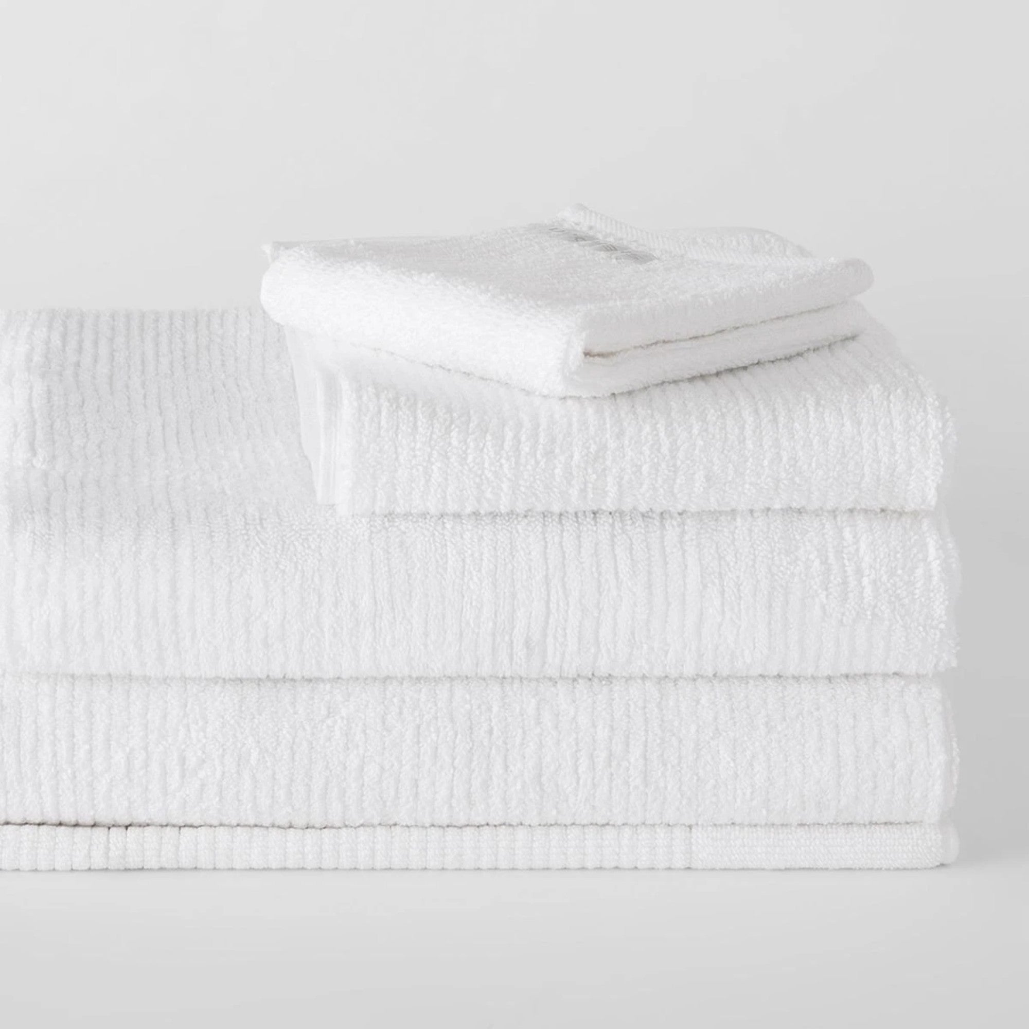 Living Textures Towel Collection in White